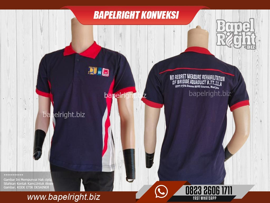 Kaos Kerah Kombinasi 2 Warna